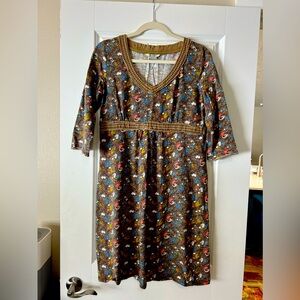 BODEN soft 100% Cotton knit print dress